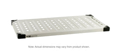 Metro Super Erecta Solid Shelf, Louvered/Embossed Stainless Steel