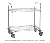 Metro SP Series 2-Shelf and 3-Shelf Utility Carts with Stainless Steel Wire Shelves