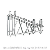 Metro Super Erecta Post-Type Wall Mount Double Shelf Support