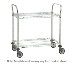 Metro SP Series 2-Shelf and 3-Shelf Utility Carts with Stainless Steel Wire Shelves