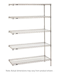 Metro Super Erecta Industrial Wire Shelving Add-On Unit, Chrome