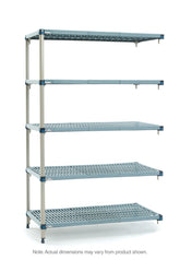 MetroMax Q 4-Shelf and 5-Shelf Plastic Industrial Shelving Add-On Units