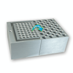 Quick-Flip™ Universal block Side 1: Holds: 24 x 1.5ml/2.0ml & 14 x 0.5ml Side 2: Holds: 6 x PCR strips, 48 x 0.2ml or 1 PCR Plate†