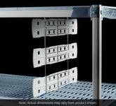 Metro Shelf-to-Shelf Divider for Industrial Wire and Plastic Open Grid Shelves