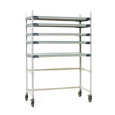 MetroMax i 5-Shelf Sterile Processing Plastic Industrial Mobile Shelving Units with Roll-under Storage
