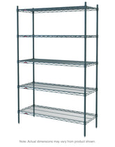 Metro Super Erecta Industrial Wire Shelving Starter Unit, Metroseal Green Epoxy