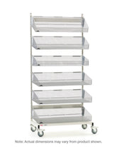 Metro qwikSIGHT Mobile Single-Sided 6-Basket Shelving Unit