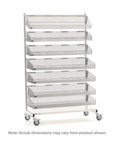 Metro qwikSIGHT Mobile Single-Sided 7-Basket Shelving Unit