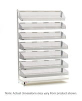 Metro qwikSIGHT Stationary Single-Sided 7-Basket Shelving Add-On Unit
