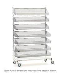 Metro qwikSIGHT Mobile Single-Sided 7-Basket Shelving Unit