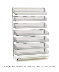 Metro qwikSIGHT Stationary Single-Sided 7-Basket Shelving Add-On Unit