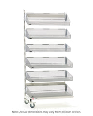 Metro qwikSIGHT Mobile Single-Sided 6-Basket Shelving Add-On Unit