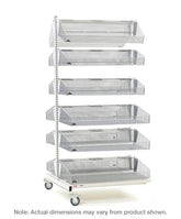 Metro qwikSIGHT Mobile Double-Sided 12-Basket Shelving Add-On Unit