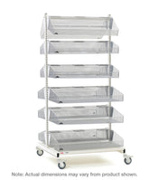 Metro qwikSIGHT Mobile Double-Sided 12-Basket Shelving Unit