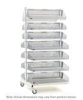 Metro qwikSIGHT Mobile Double-Sided 14-Basket Shelving Add-On Unit