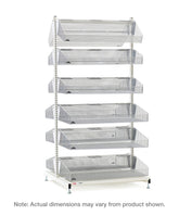 Metro qwikSIGHT Stationary Double-Sided 12-Basket Shelving Unit