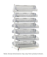 Metro qwikSIGHT Stationary Double-Sided 14-Basket Shelving Add-On Unit