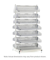 Metro qwikSIGHT Stationary Double-Sided 14-Basket Shelving Unit
