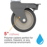 Metro End-Load Stainless Steel/Metroseal Gray Wire Bun Pan Rack