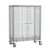 Metro Super Erecta Mobile Security Shelving Unit, Chrome