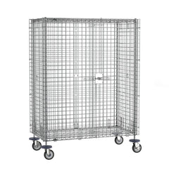 Metro Super Erecta Mobile Security Shelving Unit, Chrome