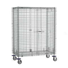 Metro qwikSLOT Mobile Security Shelving Unit, Chrome
