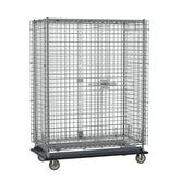 Metro qwikSLOT Heavy-Duty Mobile Security Shelving Unit, Chrome