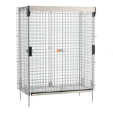 Metro Super Erecta Stationary Security Shelving Unit with SlideSecure Sliding Door, Chrome