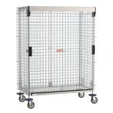 Metro Super Erecta Mobile Security Shelving Unit with SlideSecure Sliding Door, Chrome
