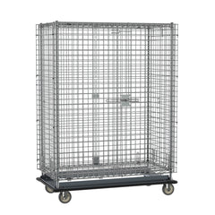 Metro qwikSLOT Heavy-Duty Mobile Security Shelving Unit, Chrome