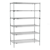 Metro Super Erecta 6-Shelf (4 SES/2 EZ-ADD) Wire Shelving Starter Units, Chrome