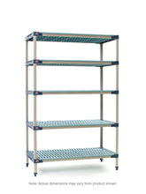 MetroMax 4 4-Shelf and 5-Shelf Plastic Industrial Shelving Starter Units
