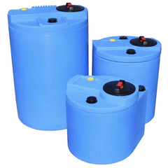35gl Economy Double Wall Tank Overflow, Blue