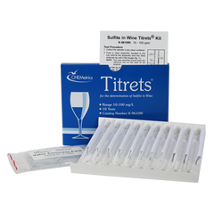 CHEMetrics® Titrets® Test Kit Sulfite in White Wine (10-100 ppm)