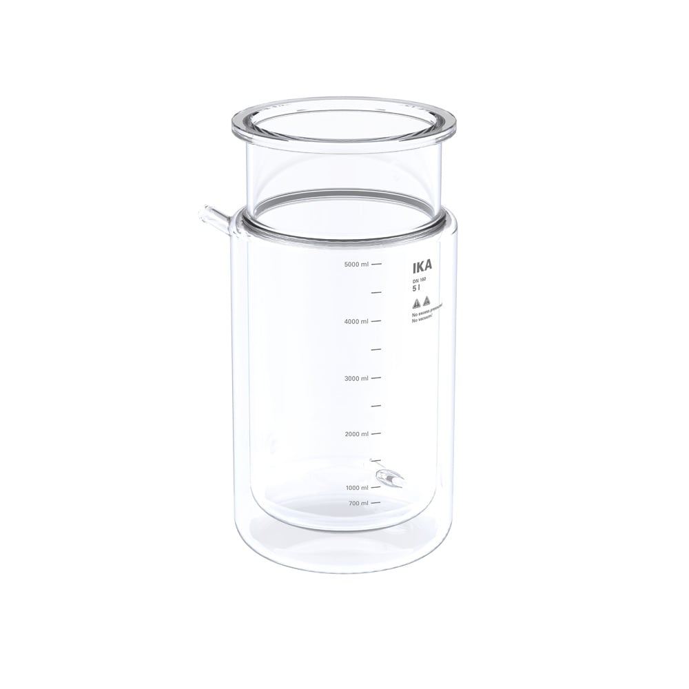 HA.gv.dw.5 Glass vessel, double-wall, for 5 l