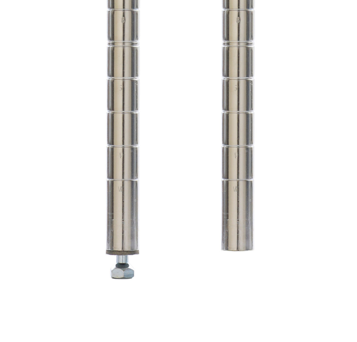 Metro Super Erecta SiteSelect Industrial Wire Shelving Post, Polished Stainless Steel