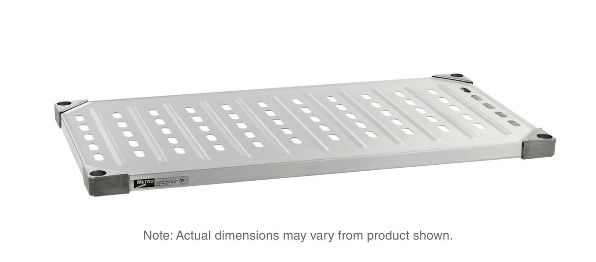 Metro Super Erecta Solid Shelf, Louvered/Embossed Galvanized Steel