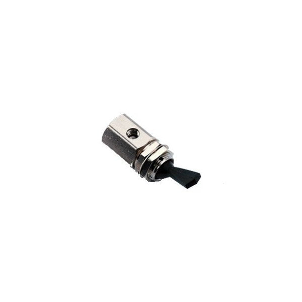 Toggle Valve, Momentary, 2-Way, Normally Closed, Black