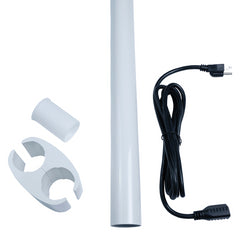 Light Post Extension, 24", Ritter Bushing, White