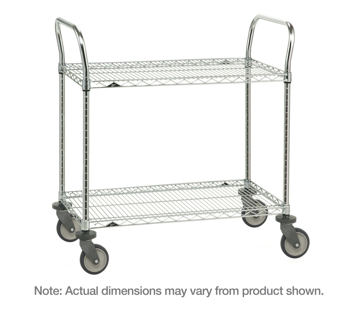 Metro SP Series 2-Shelf and 3-Shelf Utility Carts with Stainless Steel Wire Shelves