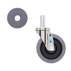 Metro 5" Conductive Stem Casters with Non-Marking Wheel Treads for Super Erecta Industrial Wire Shelving Racks