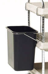 Metro BCWB2D Wastebasket and Holder for Metro Deep Ledge BC2030 Utility Cart