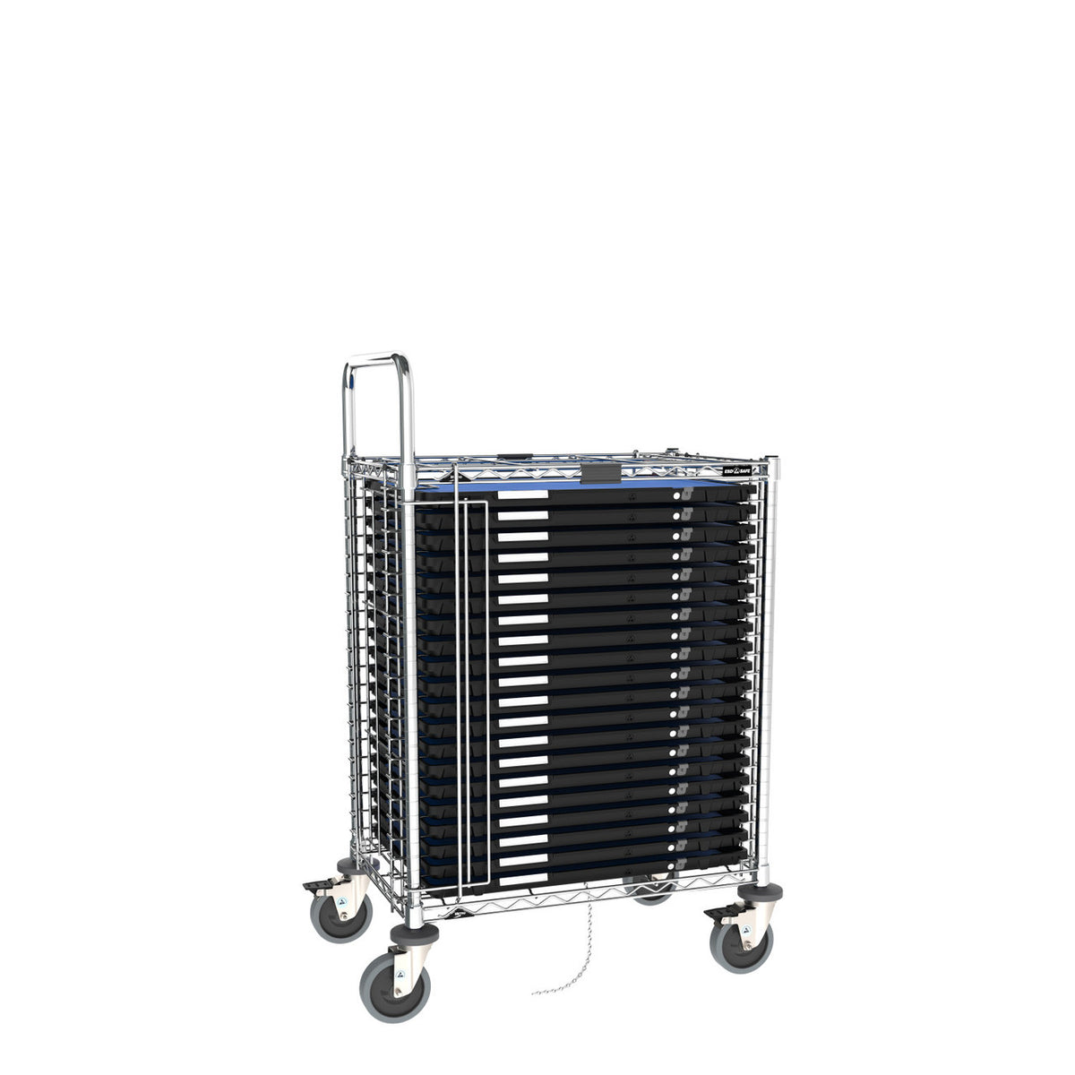 Metro Half-Height Side-Load ESD Safe Electronics Tray Transport Carts