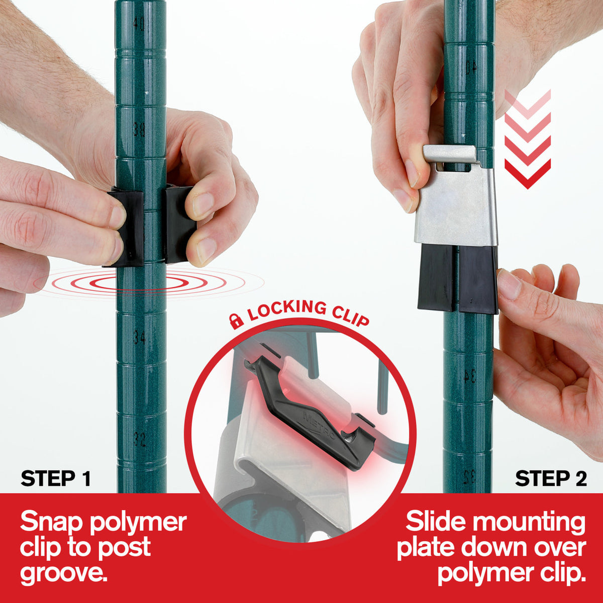 Metro Super Erecta EZ-ADD Wire Shelf, Metroseal Green