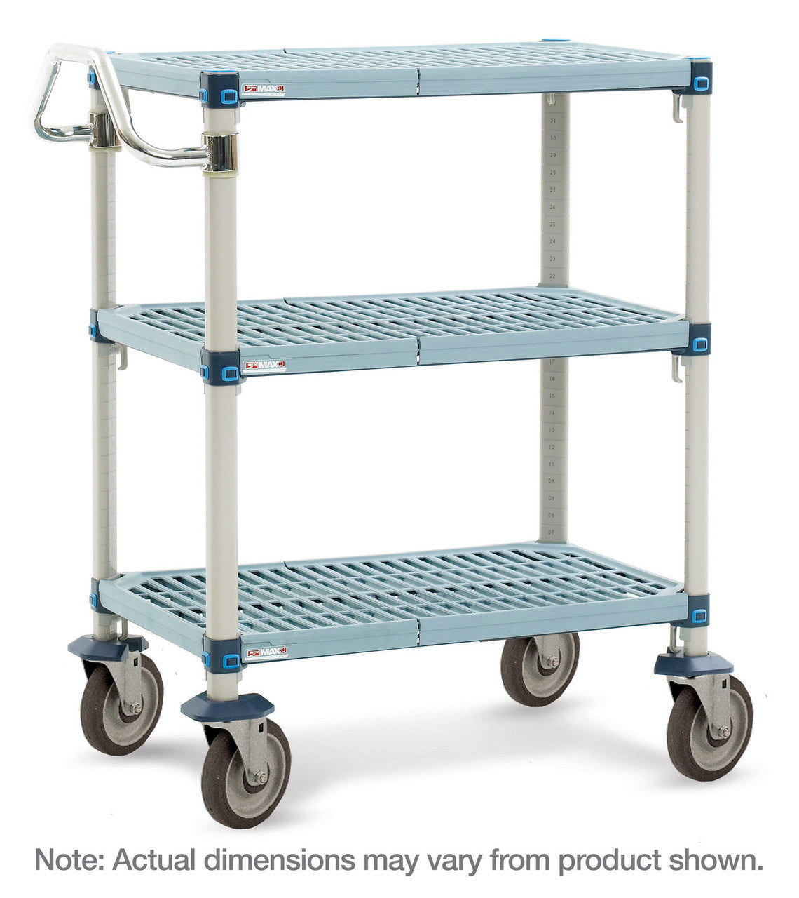 MetroMax Q 2-Shelf and 3-Shelf Industrial Plastic Shelving Utility Carts