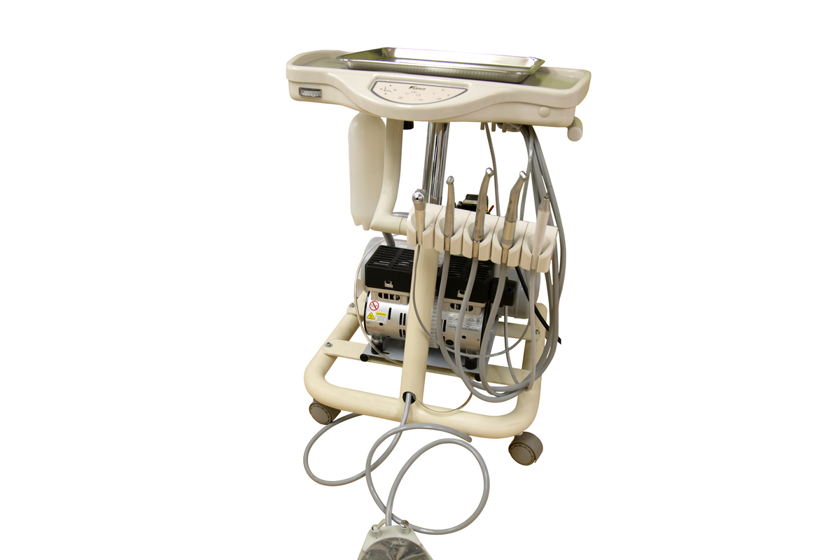 Flight Dental System MC-1300FCP Portable Mobile Cart with Integrated Compressor Fully Loaded Package with 1 Year Warranty