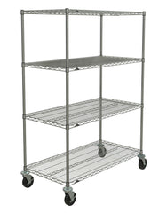 Metro Super Erecta 4-Shelf Industrial Wire Shelving Stem Caster Cart, Brite