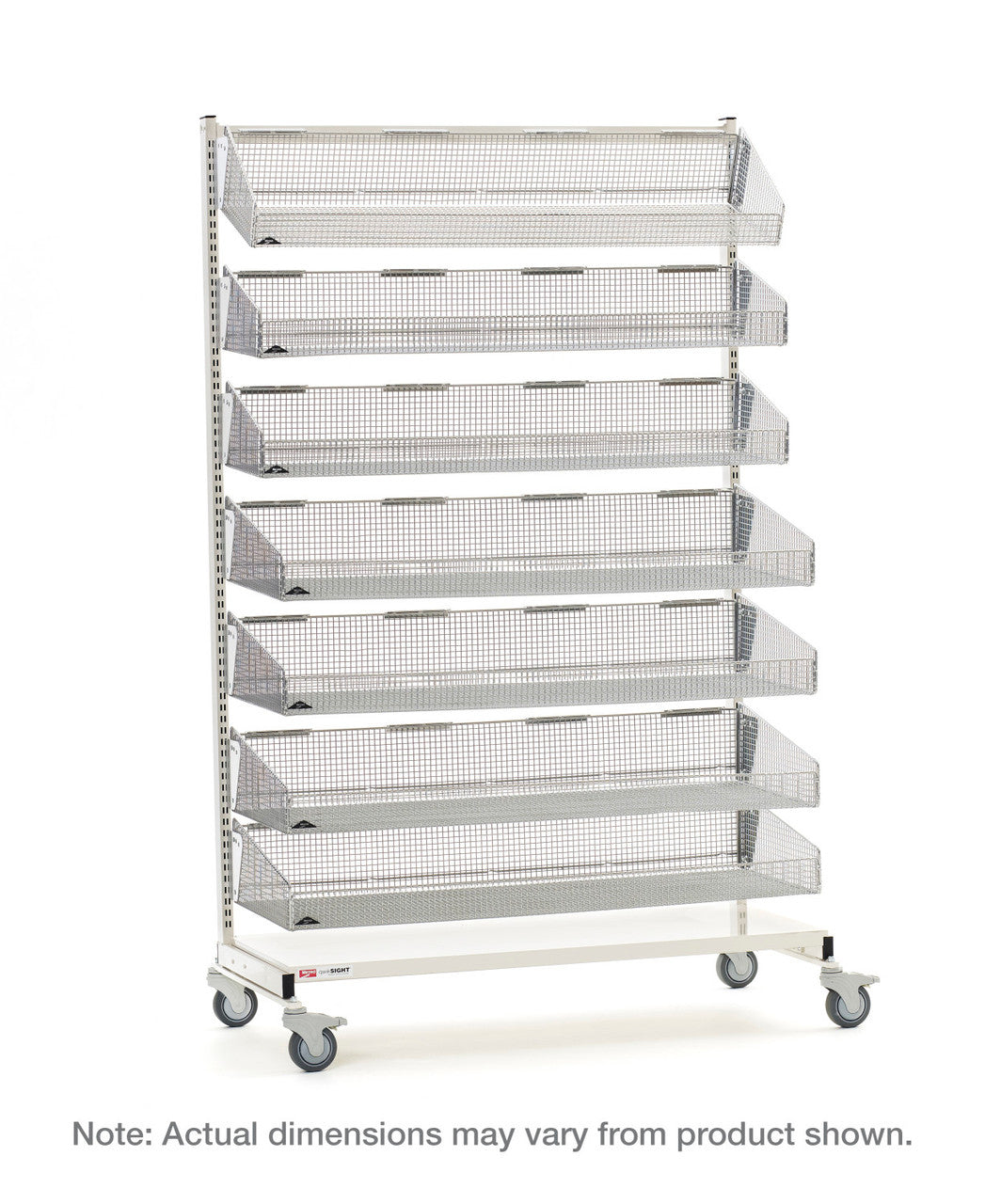Metro qwikSIGHT Mobile Single-Sided 7-Basket Shelving Unit