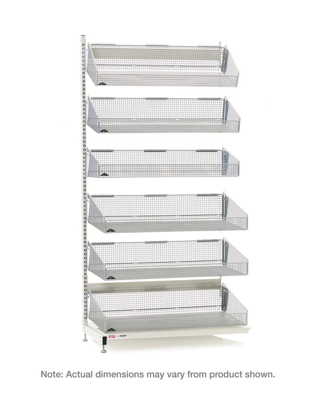 Metro qwikSIGHT Stationary Single-Sided 6-Basket Shelving Add-On Unit
