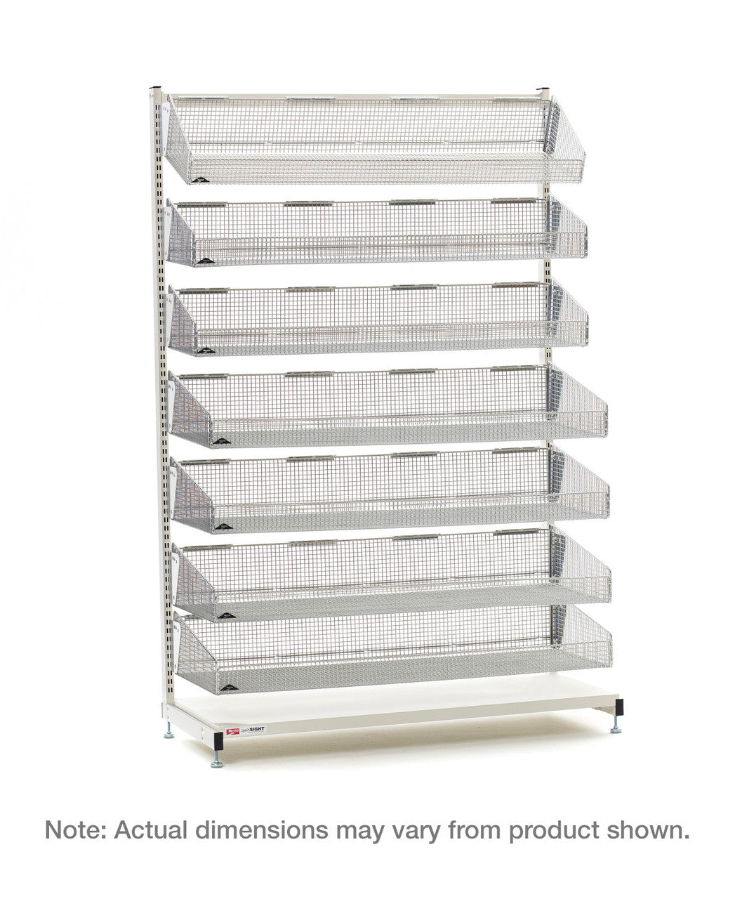 Metro qwikSIGHT Stationary Single-Sided 7-Basket Shelving Unit